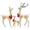 Reindeer Family Christmas Decoration 201 LEDs – Gold