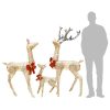 Reindeer Family Christmas Decoration 201 LEDs – Gold