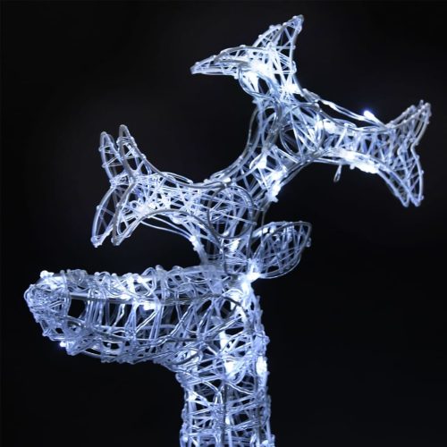 Reindeer Christmas Decoration 90 LEDs 60x16x100 cm Acrylic