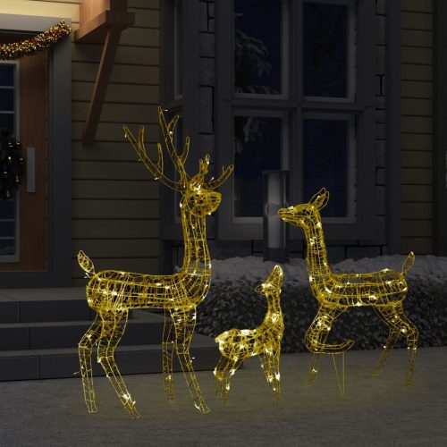 Acrylic Reindeer Family Christmas Decoration 300 LED – Warm White