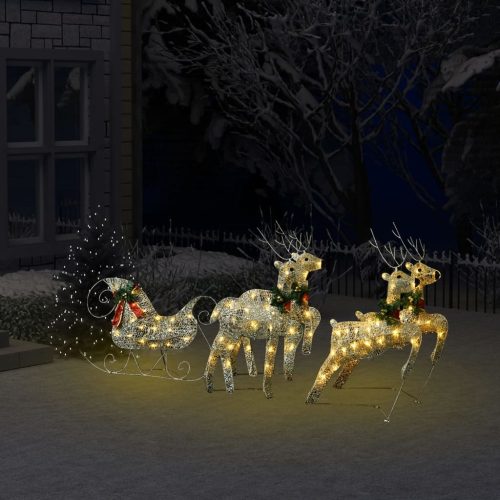 Reindeer & Sleigh Christmas Decoration 60 LEDs Outdoor