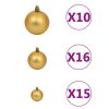 Christmas Ball Set with Peak and 150 LEDs – Gold and Bronze, 120