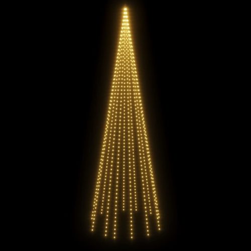 Christmas Tree on Flagpole Warm White LEDs – 500×160 cm, Straight shaped LED lights