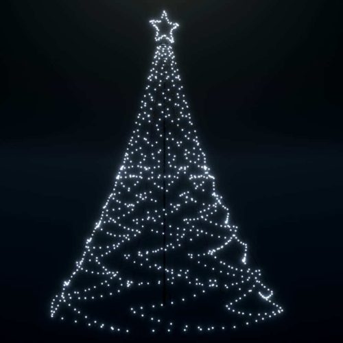 Christmas Tree with Metal Post LEDs – 500×160 cm, Cold White