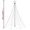 Christmas Tree with Metal Post LEDs – 500×160 cm, Cold White