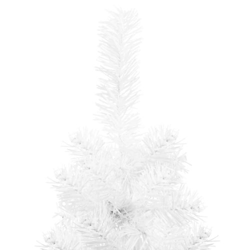 Slim Artificial Half Christmas Tree with Stand – 120×40 cm, White