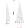 Slim Artificial Half Christmas Tree with Stand – 120×40 cm, White