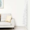 Slim Artificial Half Christmas Tree with Stand – 240×61 cm, White