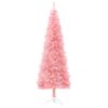 Slim Artificial Half Christmas Tree with Stand – 210×56 cm, Pink