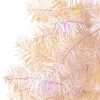 Artificial Christmas Tree with Iridescent Tips PVC – 120×65 cm, White