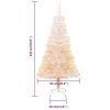 Artificial Christmas Tree with Iridescent Tips PVC – 120×65 cm, White