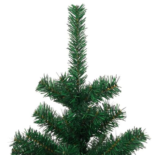 Swirl Christmas Tree with Pot and LEDs PVC – 120×65 cm, Green