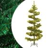 Swirl Christmas Tree with Pot and LEDs PVC – 150×80 cm, Green