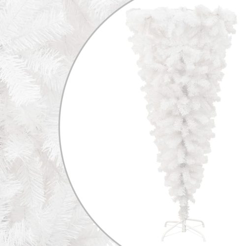 Upside-down Artificial Christmas Tree with Stand – 150×80 cm, White