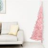 Artificial Half Christmas Tree with Stand PVC – 180×115 cm, Pink