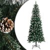 Artificial Christmas Tree with Stand Green PVC – 210×86 cm