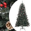 Artificial Christmas Tree with Stand Green PVC – 180×99 cm