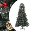 Artificial Christmas Tree with Stand Green PVC – 210×144 cm