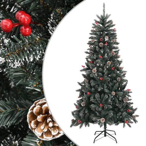 Artificial Christmas Tree with Stand Green PVC – 210×144 cm