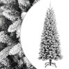 Artificial Christmas Tree with Flocked Snow PVC&PE – 180×73 cm