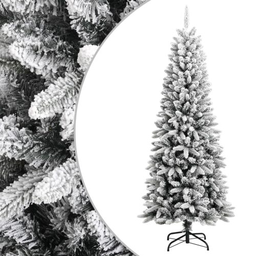 Artificial Christmas Tree with Flocked Snow PVC&PE – 180×73 cm