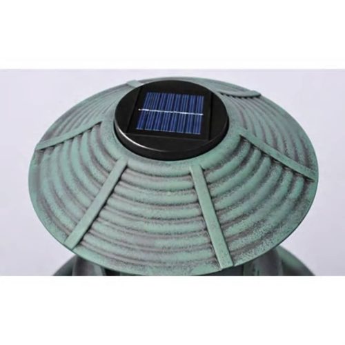 Bird Bath/ Feeder with Solar Light – Green