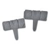 Plastic Garden / Lawn Fence Stone Look 41 pcs 10 m – Grey