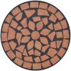 Mosaic Side Table Plant Table – Terracotta, 1