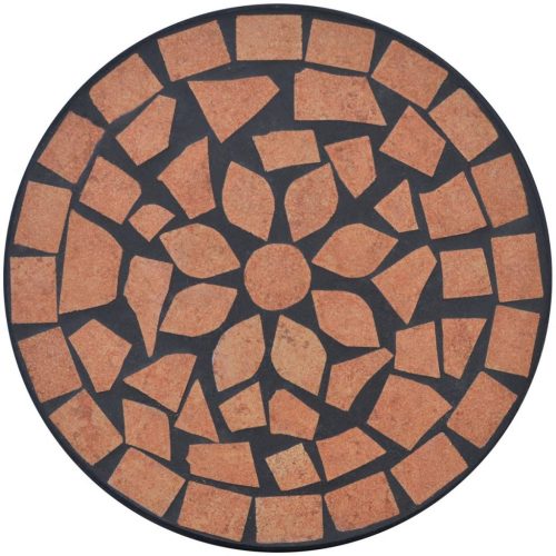 Mosaic Side Table Plant Table – Terracotta, 1