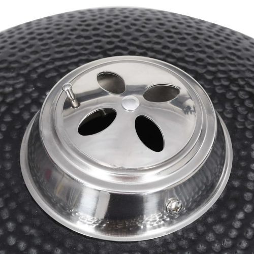 Kamado Barbecue Grill Smoker Ceramic 76 cm – Black