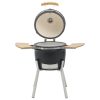 Kamado Barbecue Grill Smoker Ceramic 76 cm – Black