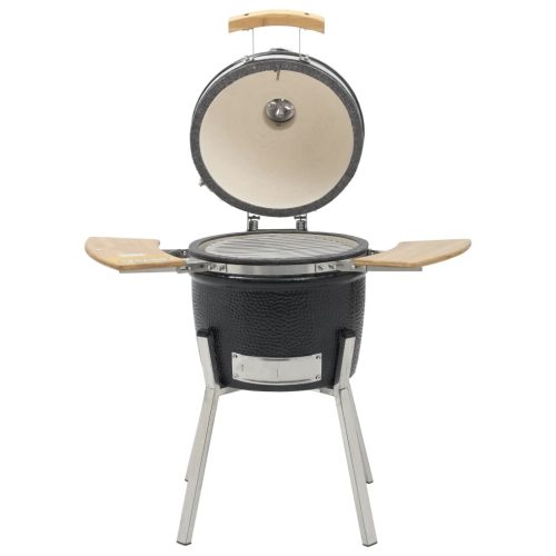 Kamado Barbecue Grill Smoker Ceramic 76 cm – Black