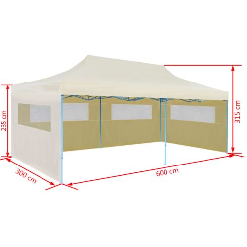 Foldable Pop-up Party Tent 3 x 6 m – Cream