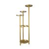 Plant Stand Outdoor Indoor Flower Pots Rack Garden Shelf – 28 x 28 x 100 cm, Gold