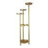 Plant Stand Outdoor Indoor Flower Pots Rack Garden Shelf – 28 x 28 x 120 cm, Gold
