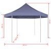 Hexagonal Pop-Up Foldable Marquee 3.6×3.1 m – Dark Blue