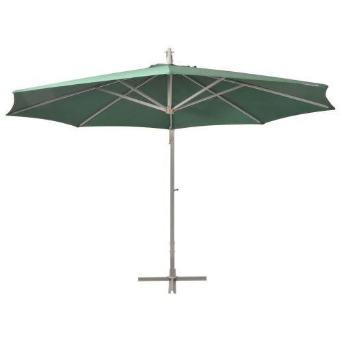 Hanging Parasol 350 cm Green Aluminium Pole