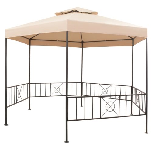 Garden Marquee Gazebo Pavilion Tent Hexagonal 323×265 cm