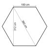 Garden Marquee Pavilion Tent with Curtains Hexagonal 360×265 cm – Beige