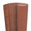 Double-Sided Garden Fence – 90×500 cm, Brown