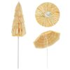 Beach Umbrella Natural Hawaii Style – 180 cm