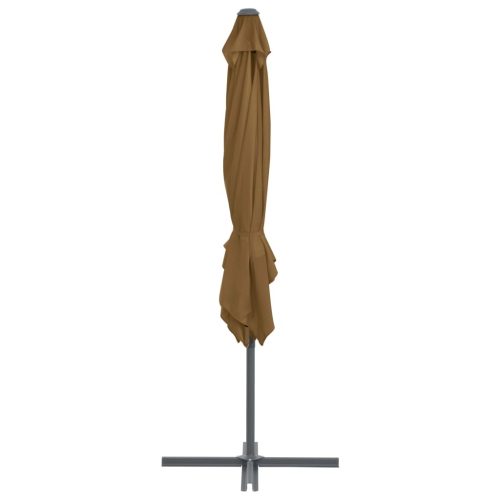 Cantilever Umbrella with Steel Pole – 250×250 cm, Taupe