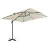 Cantilever Umbrella with Aluminium Pole – 300×300 cm, Sand