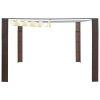 Gazebo with Roof Poly Rattan – 300x300x200 cm, Brown and Cream