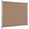 Fence Panel with 2 Posts Fabric 180×180 cm Taupe