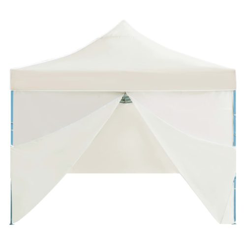 Folding Pop-up Party Tent with 8 Sidewalls 3×9 m – Cream