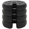 Gazebo Weight Plates 4 pcs Black 220×30 mm Concrete