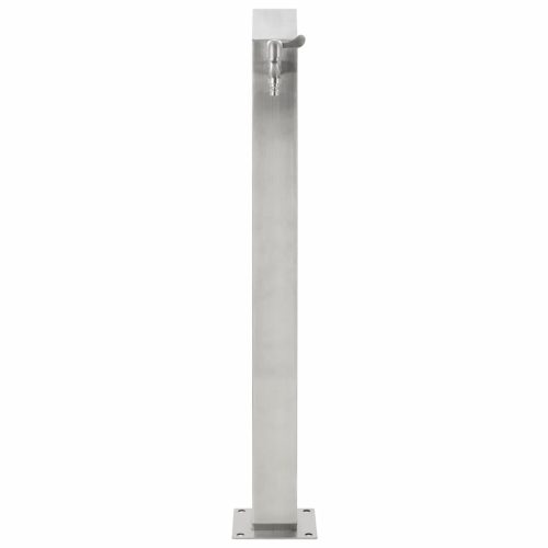 Garden Water Column Stainless Steel Square 95 cm