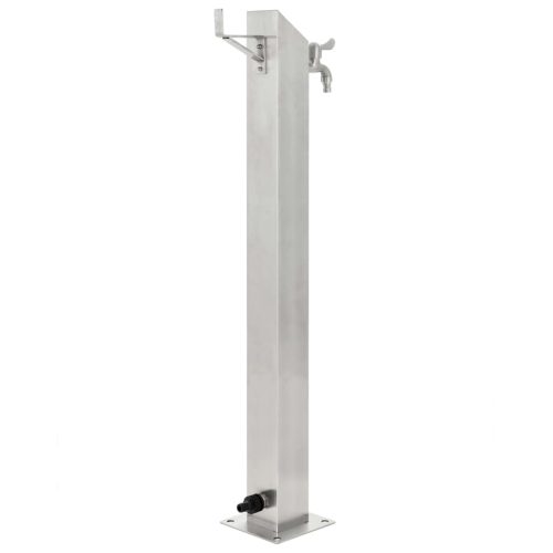 Garden Water Column Stainless Steel Square 95 cm