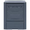 Garden Composter Grey 60x60x73 cm – 260 L